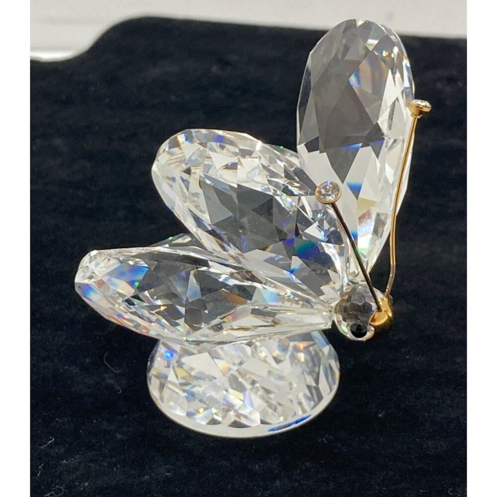 Swarovski Crystal Butterfly Crystal Gold Tone Antenna Figurine